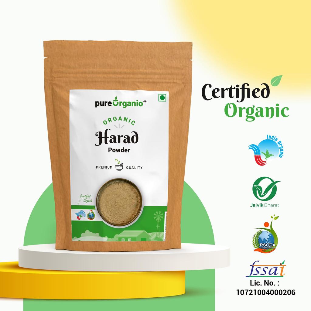 Poudre d'Harad Biologique Pure Organio | Poudre d'Haritaki | Terminalia Chebula | Kadukkai Podi | Karakkaya Pudiyamu | 100% Naturel & NPOP Organi Indien