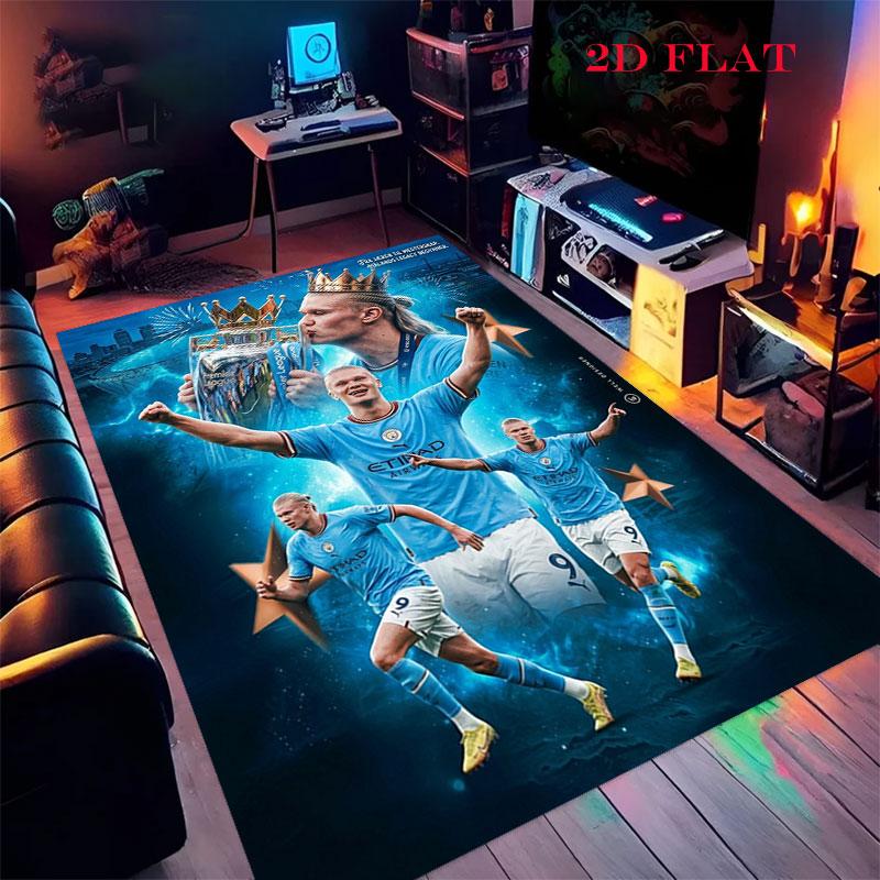 Haaland poster Carpet Rug for Living Room Bedroom Home Sofa Decoration,Kids play Nonslip Floor Mat