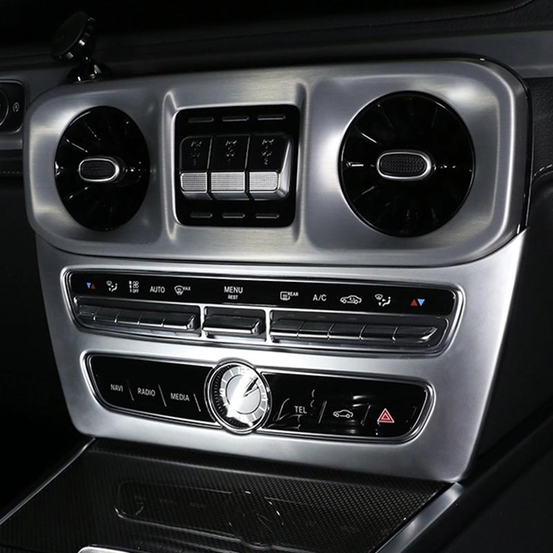Carbon Fiber Style ABS Car Styling Center Control Mode Frame Trim Sticker For Mercedes Benz G Wagon G Class W463 Car