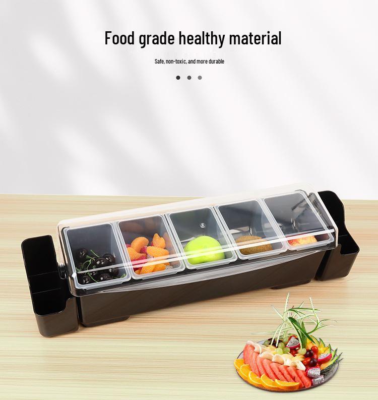 Multifunctional Multi-layer Divided Box with Lid for Fruit Tasting and Ingredient Storage