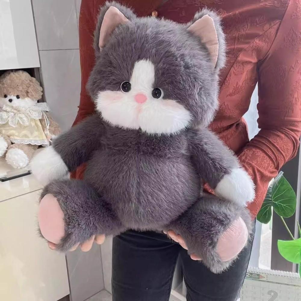 Plush Stuffed Animal Plush Pillow Cat Fluffy Stuffed Cat Kawaii Run Plush Toy Birthday Gift