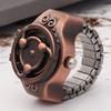 Finger Ring Watch Flip Up Cover Vintage Anime Style Men Finger Quartz Watch(Red )