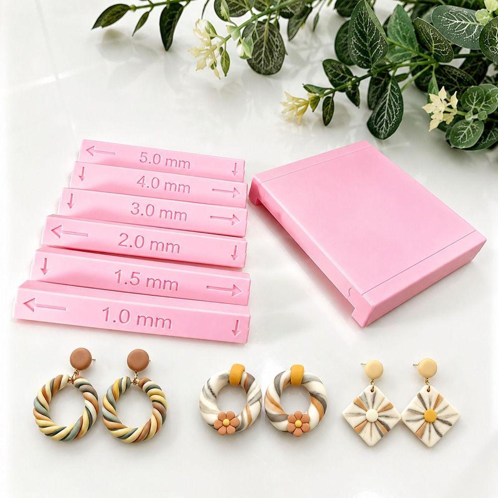 Plastic Clay Roller Guide Grooved Guide Rolling Aid Polymer Clay Bead Roller Strip Hoop Design DIY Snake Maker Tool