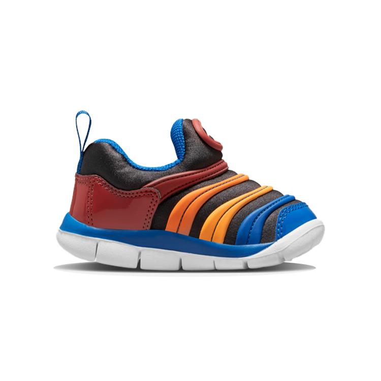 Nike Dynamo Free Comfortable Abrasion Resistant Low Top Running Shoes Blue Orange Red Infant And Toddler 343938-200