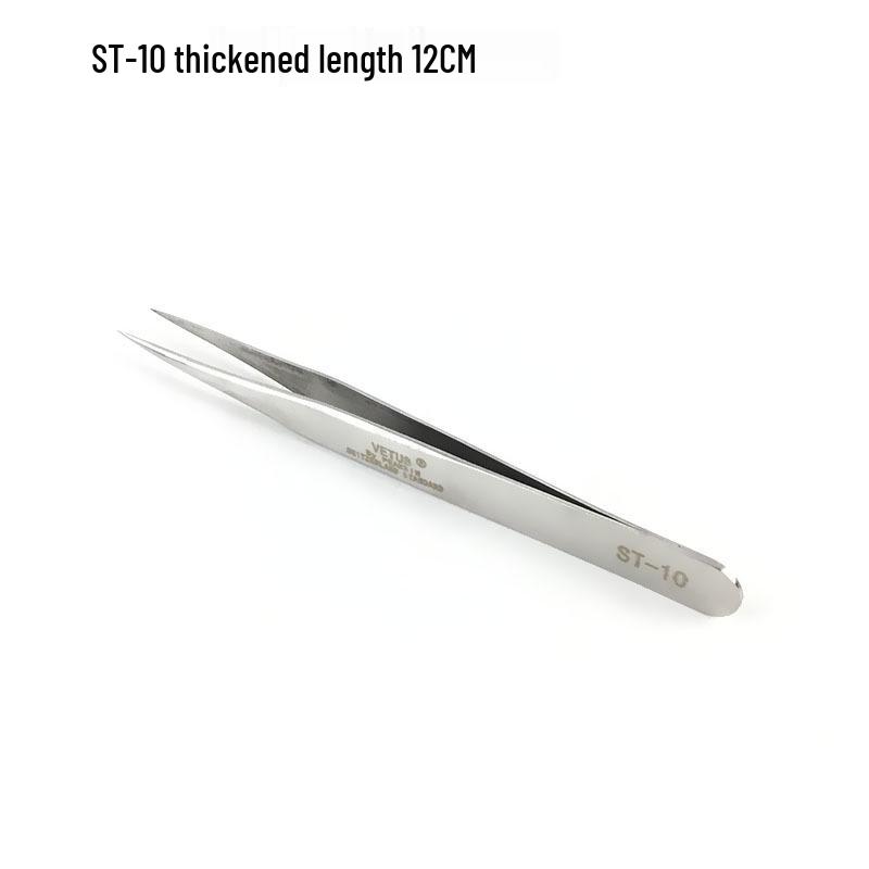 High-Precision Non-Slip Tweezers Set: Straight, Round, Bent Tips, Frosted Matte Anti-Corrosion Stainless Steel