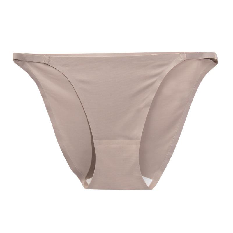 Women S Low Waist Seamless Thin Strap Bikini Underwear Antibacterial Cotton Crotch Plus Size