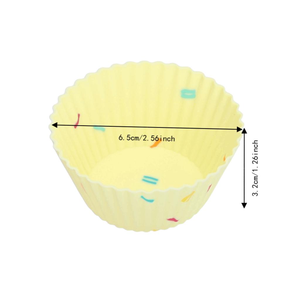 20pcs Non Stick Non-Stick Baking Molds Silicone Material Reusable Baking Cups  Dessert Serving Round