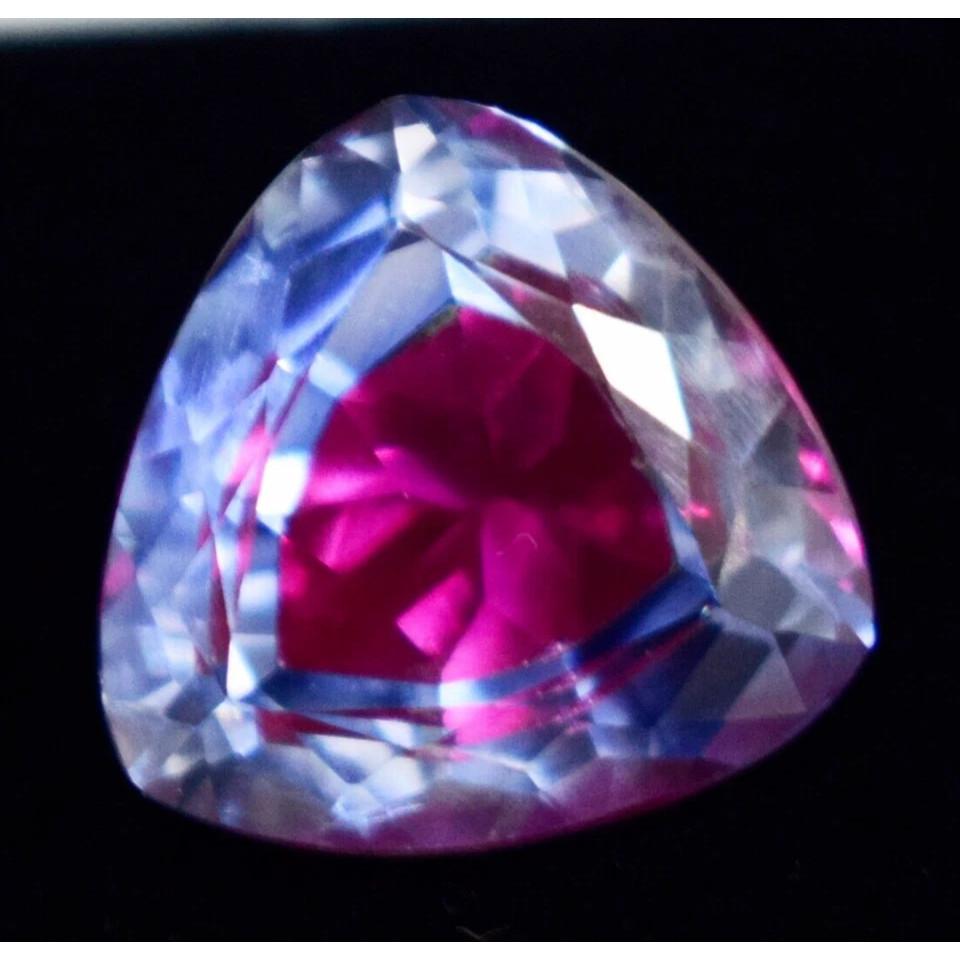 Natural Pitambari Sapphire Bi-Color 17-19 Ct Trillion Cut Stunning Gemstone