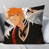 1Pc Kurosaki Ichigo Anime Bleach Pillow Case Square Pillow Bedroom Sofa Leisure Comfort Cushionliving Room Home Decoration 40X40