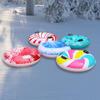 Slittino Gonfiabile in PVC Ispessito Resistente al Freddo - Giocattolo Sciistico Rotondo da Esterno