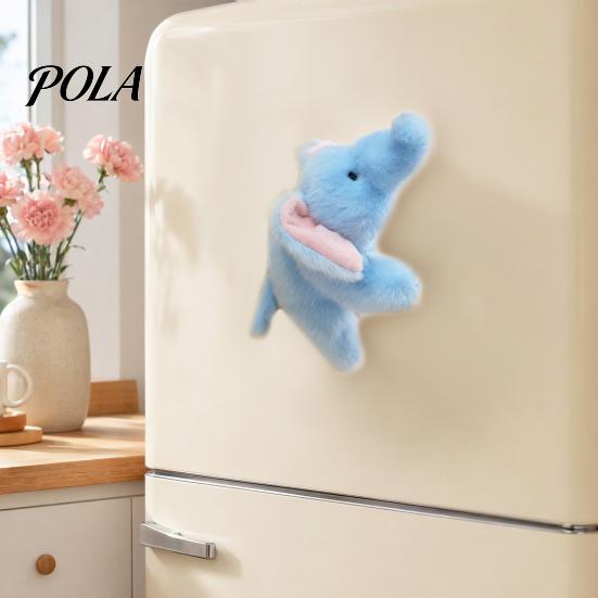 Fluffy Magnetic Car Decor Plush Toy, Cute Stuffed Animal Fridge Magnet, Strong Magnet Durable Stitched for Dashboard, Side Mirror, Refrigerator,