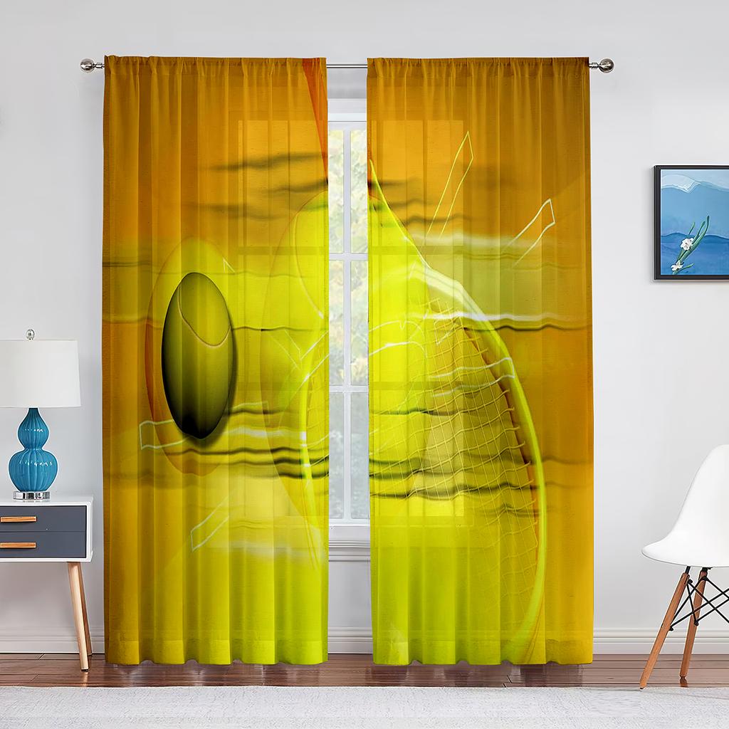 Tennis Gioco Sportivo All'Aperto Tenda Semitrasparente per Soggiorno Voile per Tende a Rullo Finestra Camera da Letto Drappeggio Cucina Tende in Tulle