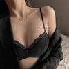 French Premium Satin Lingerie Set, Thin Minimizer Soft Underwire Lift Anti-Sag Bra for Full Bust Women