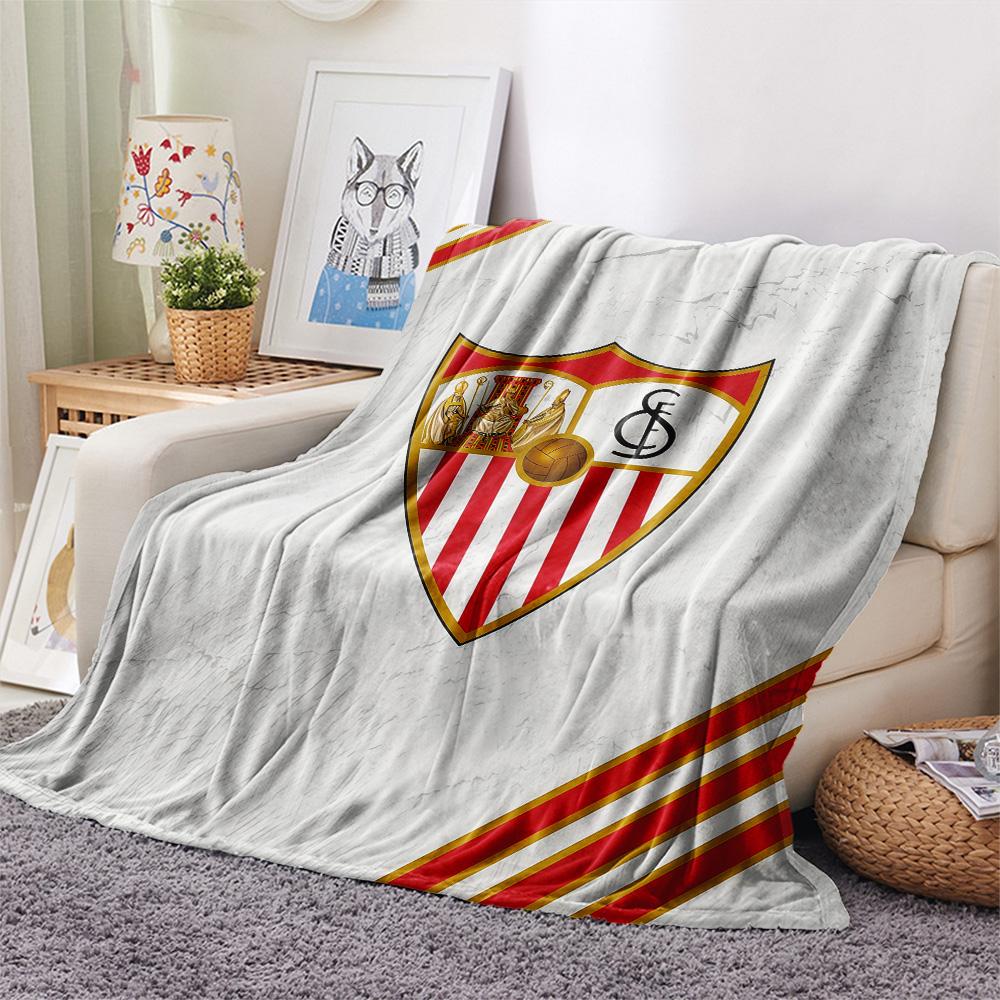Sevilla FC Flannel Blanket, High Quality Comfortable for All Seasons, Home Decor, Warmth and Comfort