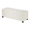 VEVOR Panca Ottoman con Contenitore, Panca Button-Tufted a Piedi Letti con Tasche Laterali, Baúle Imbottito Ribaltabile con Struttura Metallica