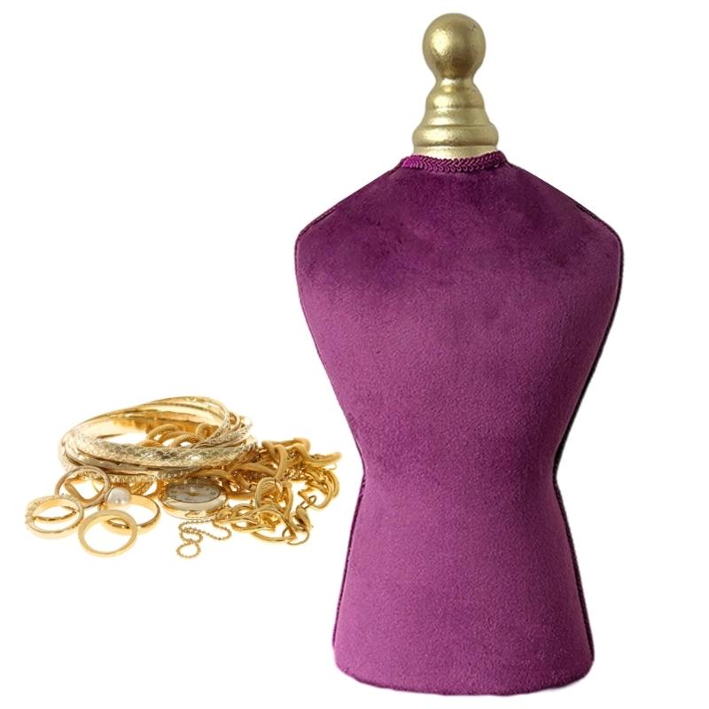 Jewelry Bust Stand Velvets Surfaces Alloy Structure Modern Design Trade Show Retail Display Accessories Organizers