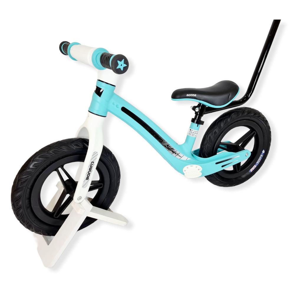 Balance bike with inflatable wheels BMT001 + BLUE push stick