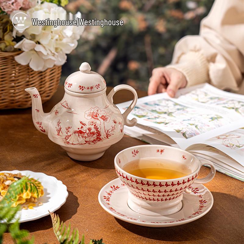 Westinghouse Retro 3-Piece Ceramic Tea Set