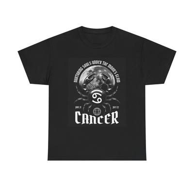 Cancer Zodiac Astrology Sign Graphic T Shirt Unisex Heavy Cotton Tee 1
