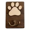Einzigartiger Holz-Hundepfoten-Wandhaken Personalisierter Handgemachter Hundeleinenhalter Langlebiger Rustikaler Pfotenabdruck-Haken Geschenk für Hundeliebhaber