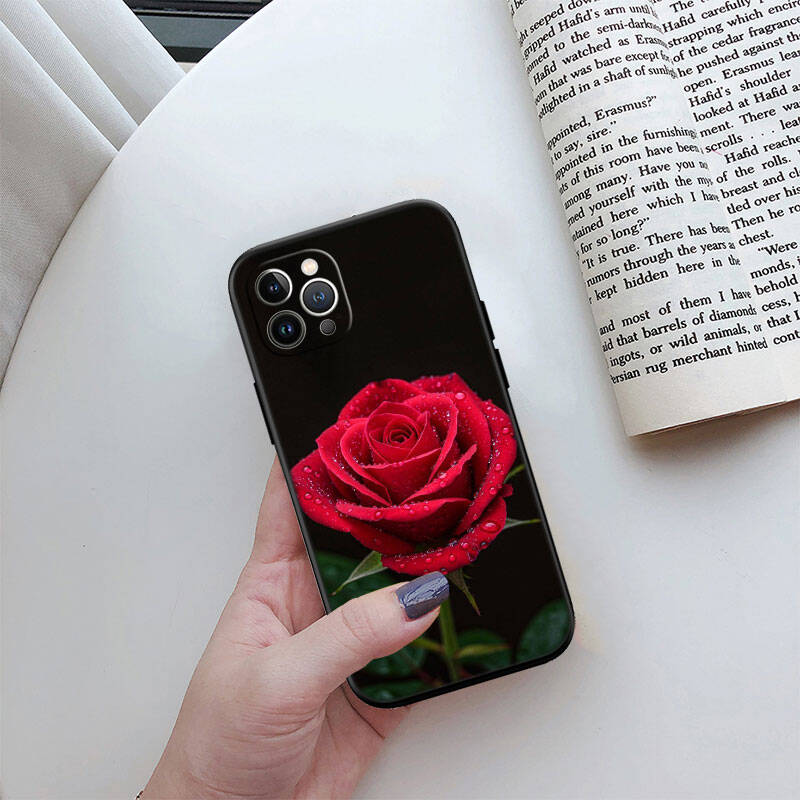 MH131 Roses Flower Phone Shell Case for iPhone 7 8 11 12 13 14 15 16 17 16E XS Pro Max XR X SE Air