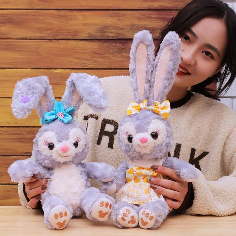 Bunny Plush Toy Purple Plush White Rabbit Doll Large Rabbit Pillow Girls Gift Doll
