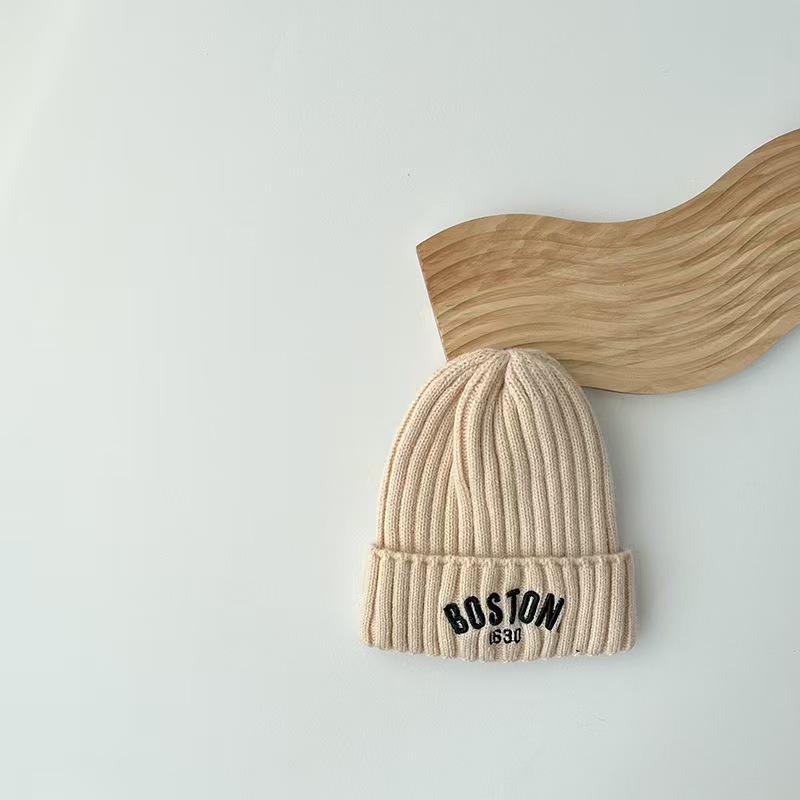 Maglione Caldo in Maglia Stile Coreano con Protezione per le Orecchie, Cappello di Lana per Bambini e Bambine - Design Antivento Autunno/Inverno