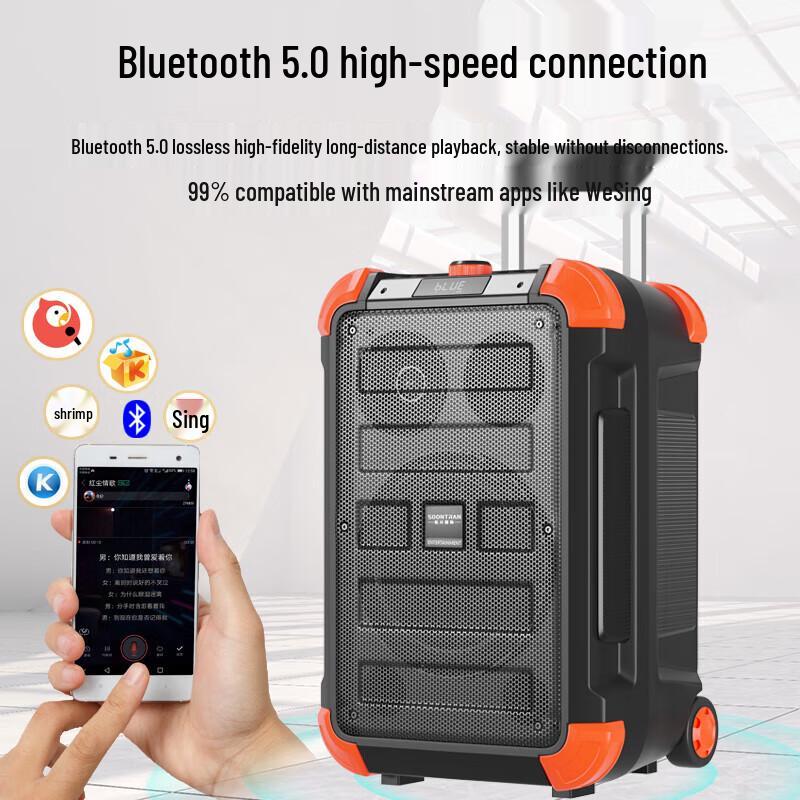 Songchuan SS6 Portable KTV Trolley Speaker CN plug (adapter included) (CN version)