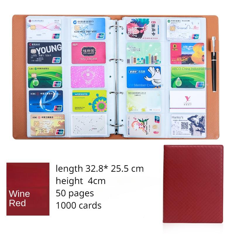 Visitenkartenhalter, Visitenkartenpaket, Bankkartenbuch mit großer Kapazität, kleines Kartenbuch, Kreditkartenaufbewahrung, Mitgliedskarten-Sammelbuch