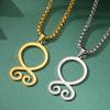 Dawapara Rune of Protection Troll Cross Necklace Trollkors Nordic Magical Symbol Scandinavian Amulet Stainless Steel Jewelry