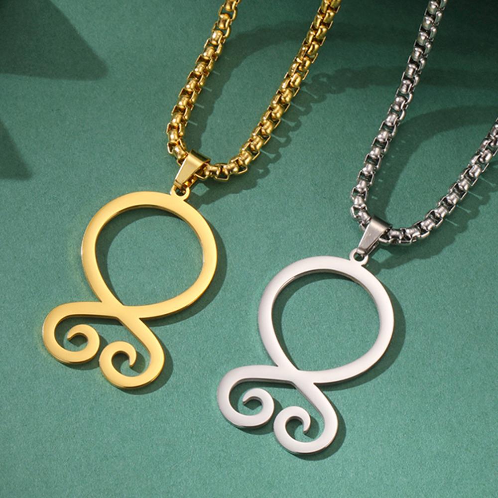 Dawapara Rune of Protection Troll Cross Necklace Trollkors Nordic Magical Symbol Scandinavian Amulet Stainless Steel Jewelry