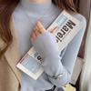 Half High Neck Sweater for Women In Autumn and Winter Mid Neck Base Knitted Sweater Pullover Top
