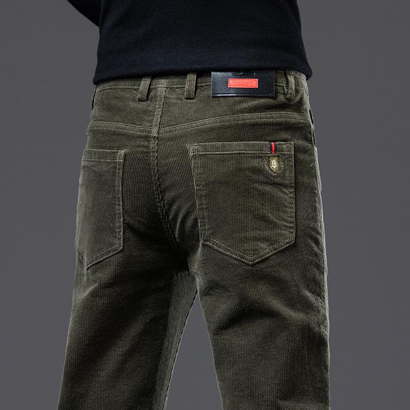 

Мужские облегающие вельветовые брюки - повседневные брюки прямого кроя на осень/зиму 34