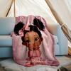 1PC Custom Name Pink Hearts Dreams outdooor Flannel blankets Patterns Throw Blanket All-Season Soft Gift for Couch, Bed, Camping gifts