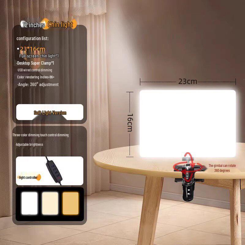 Professional LED Fill Light for Streaming, Broadcasting, Photography, and Beauty Enhancement