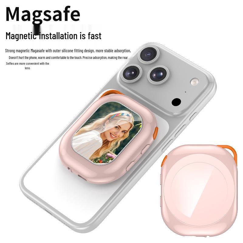 Mini Specchio Schermo Selfie Posteriore Magnetico - Ideale per Live Streaming e Mirroring dello Schermo del Telefono