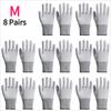 8 Pairs 5th Level Cut-Resistant Safety Gloves HPPE Non-Slip for Machinery Seafood Cleaning Gardening Cut-resistant Work Gloves