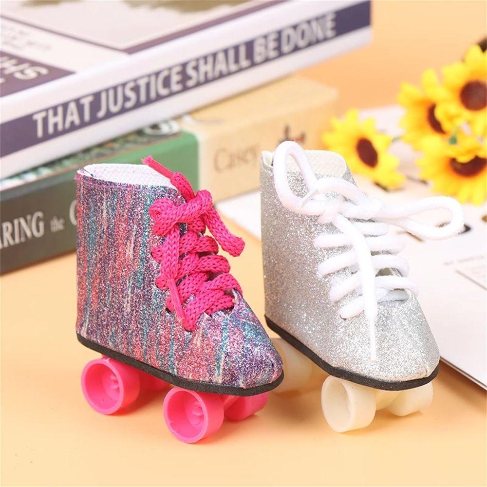 Doll Accessories Doll Skates Shoes Glitter Skating Shoes 18 Inches/43cm Doll Roller Skate Shoes