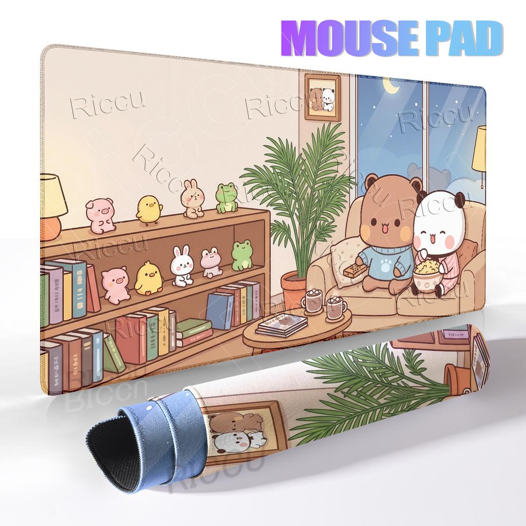 Cartoon BuBu DuDu Panda Kawaii Mauspads Gaming Computer Natürlicher Gummi Schreibtischunterlagen Gamer Büro Tastatur Niedlicher Kleiner Bär Teppich