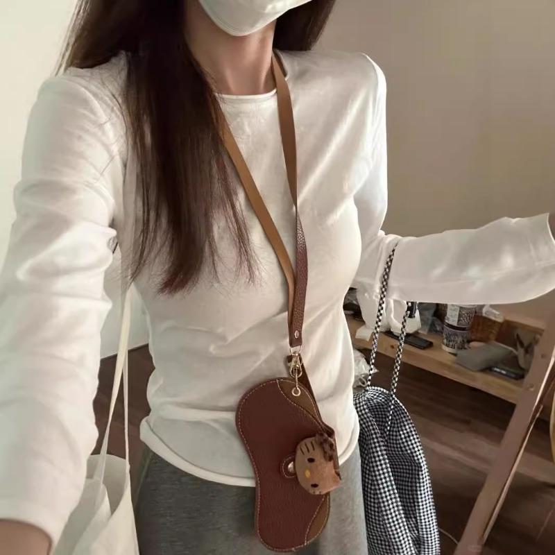 Kadınlar İçin Kıvrımlı Uzun Kollu Tişört İlkbahar Sonbahar Kış Güneş Korumalı Üst Kore Tarzı İnce İçlik Üst