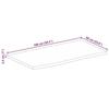 VidaXL Dessus de table à bord vivant 100x60x2,5cm bois massif manguier 370550