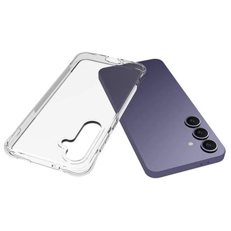 For Samsung Galaxy S24 FE Back Cover WANLONFENG TM Series 2.0mm Clear TPU Phone Case (Big Lens Hole)