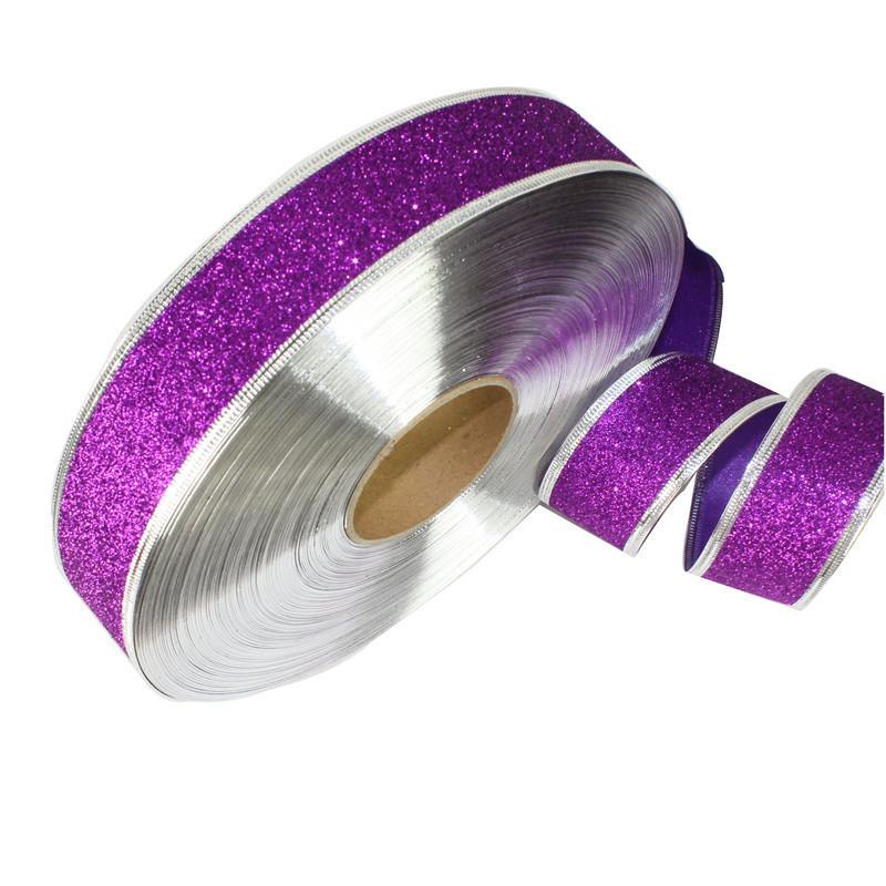 

10 метров цветной тканевой ленты для украшения рождественской елки, товары для вечеринки 10m Purple Ribbon