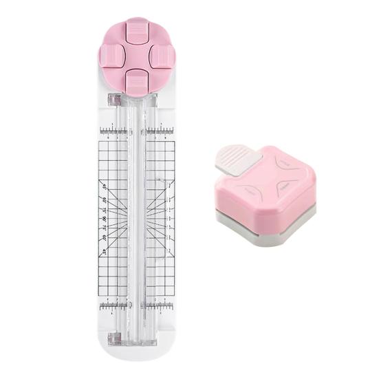 4-in-1 Portable Paper Cutters Manual Paper Trimmer Press-Type Cutting Machine Precision Paper Cutting Tools for Scrapbooking & DIY Project