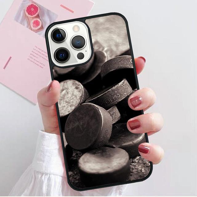 Hockey Stick and Puck Phone Case Back Cover for iPhone 17 Air 16 15 14 13 11 12 Pro Max Plus Shell Coque