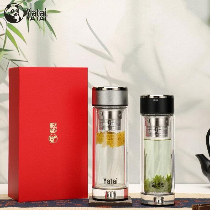 YATAI Double Wall Tea Infuser Glass Bottle 290ml