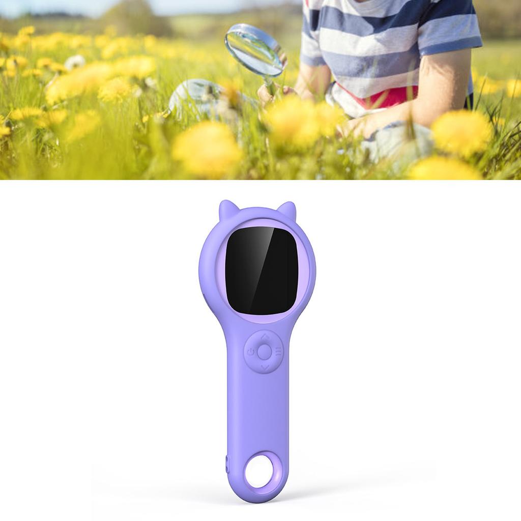 Students Handheld Microscope 2 Inch Screen 500x Portable USB Scientific Toy Microscope Purple