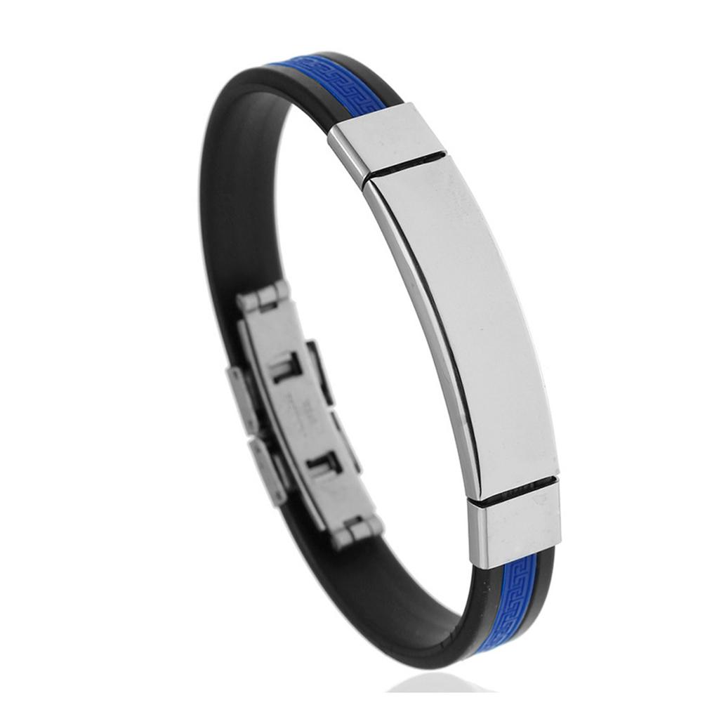 Modisches Herrenarmband Edelstahl-Schnalle Silikon-Armband Basketball Sportarmband Einfacher Schmuck Geschenk