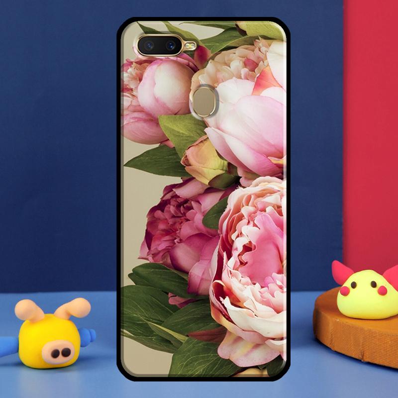 Peonies Beautiful Flower Case For Oppo A16 A76 A96 A58 A78 A98 A5 A9 A91 A15 A17 A77 A52 A72 A74 A94 A54S A57S Cover