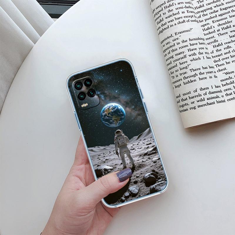 Astronaut Space Moon Transparent Phone Case for Motorola Moto Edge 20 30 40 50 S30 Fusion Ultra Pro Neo Lite + G200 G23